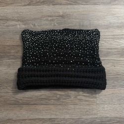 Knitted Rhinestone Beanie