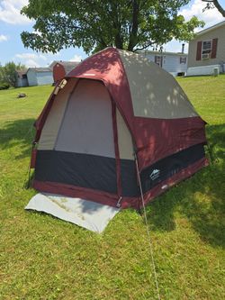Pop up D dome tent