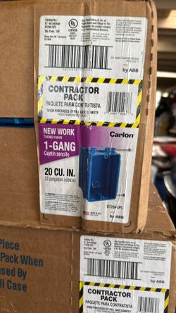 Electric Single Gang Box, 20 CU. In  100 Pieces 