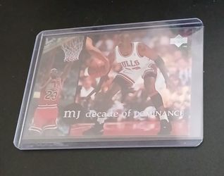 Michael Jordan card in a hard protective case.  $10