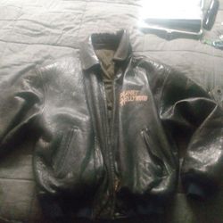 Planet Hollywood Reversable Leather Jacket Lg
