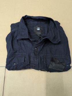 G Star Long Sleeve Blue Medium Shirt