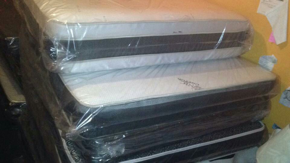 Mattress and box double pillow top king size with free box and free shipping