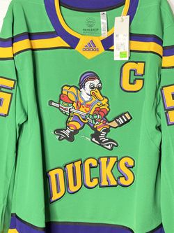 NEW Mens Adidas x Disney Mighty Ducks Conway Authentic Jersey / Green /  HT7875