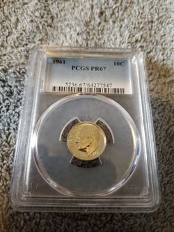1961 Roosevelt Dime PCGS PR67