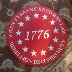 Handcrafted Patriot Sign New