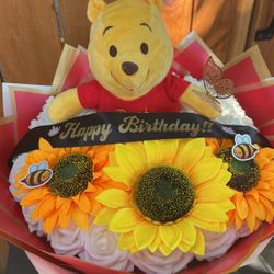 Happy Birthday Pooh Forever flower  Arrangement 