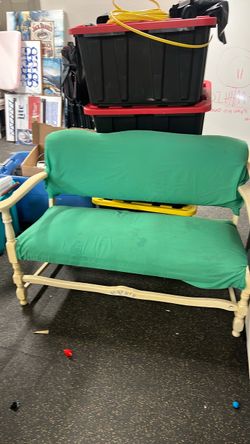 Wood settee