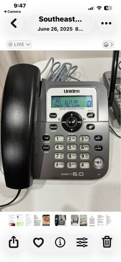 phone with built in message system and three cordless units