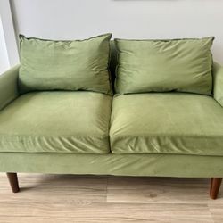 Olive Green Loveseat - Accent Couch