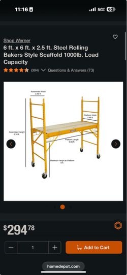 Bakers style scaffolding