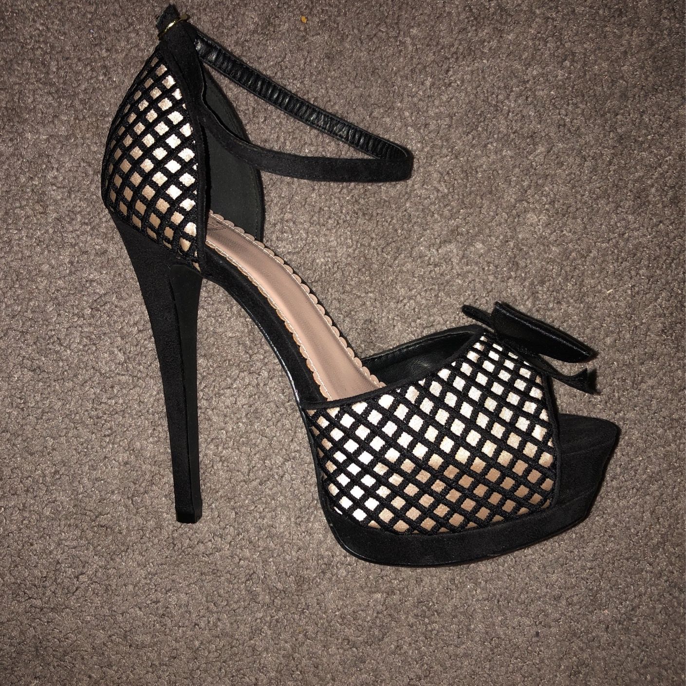 (Shoedazzle) Fishnet Heels