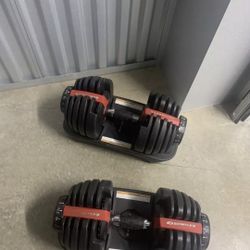 Bowflex Dumbbells Adjustable 52.5 LIKE NEW 
