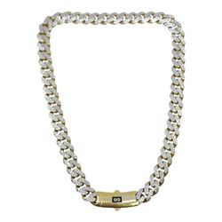 10k Two Tone Yellow And White Gold Monaco Classic Chain Necklace  28.60g 18" Don Dinero Jewelry (contact info removed)  Jewelry And Trades Welcomed 