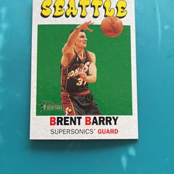 Brent Barry Seattle Super Sonics card 