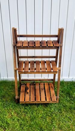 Wooden storage shelving