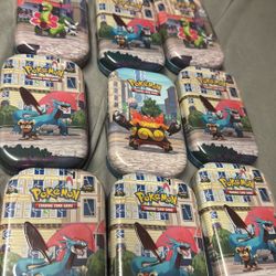 New and Sealed lumiose city mini tins