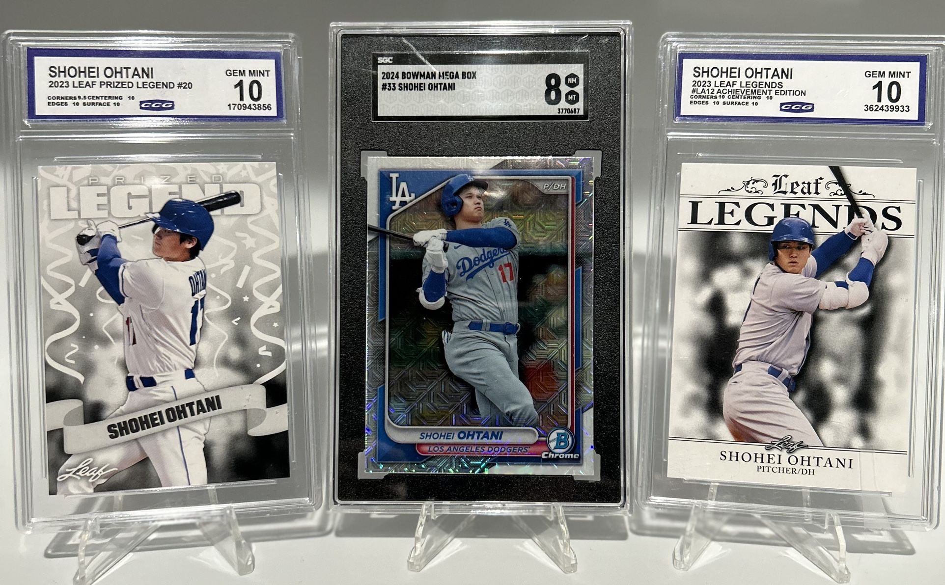 4 Time MLB MVP Shohei Ohtani- 13 Card Lot W/3 Graded Cards