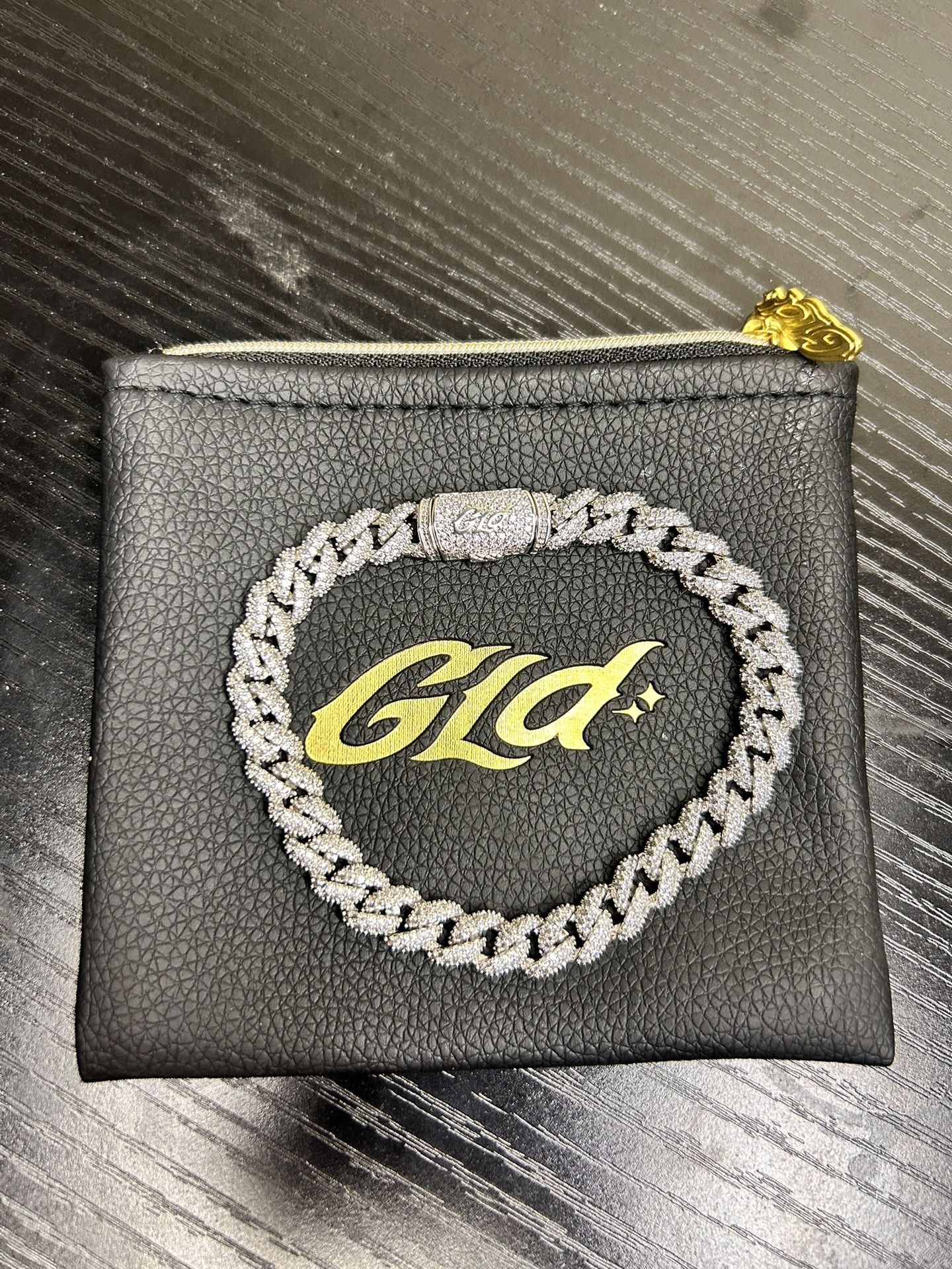 Gld Diamond Cuban Bracelet 9inch