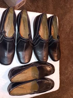 New 3 Pairs of Natural Soul by Naturalizers Blk Leather