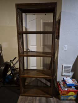 Brown shelf