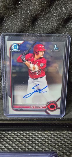 Topps 2022 Bowman Draft 1st Bowman Chrome RC Auto Sal Stewart Reds CDA-SS