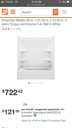 Kohler Sterling 32” wall set