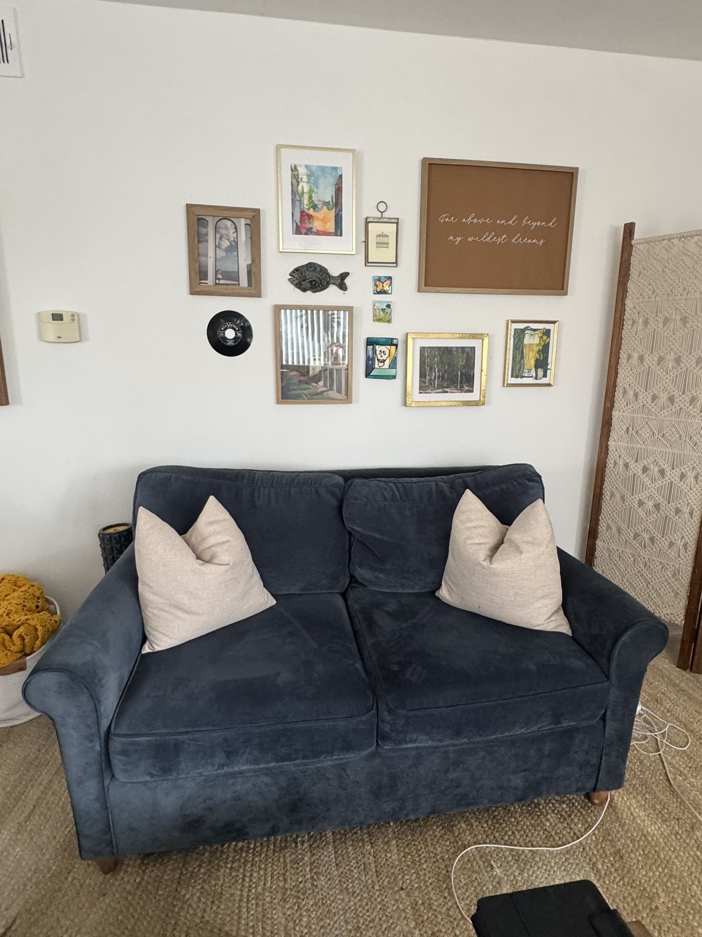 Blue Suede Couch 