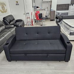Black ⚫ Sleeper Sofa 🛋 Financing Available **** Sofacama Disponible, Financiamiento Disponible 