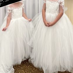 2 Flower Girls Dresses 
