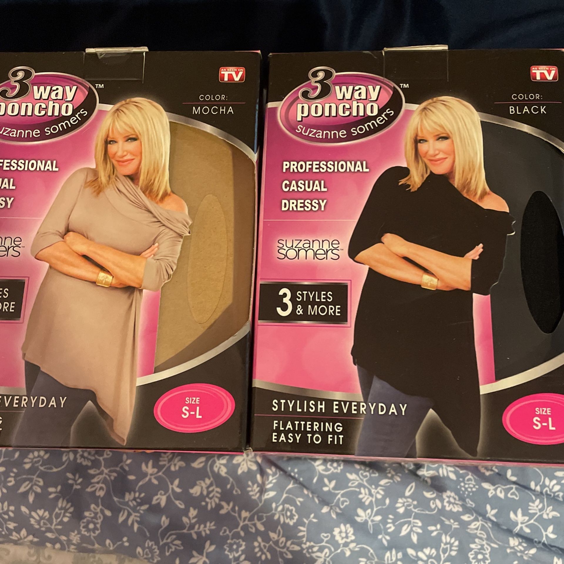 3-WAY-PONCHO) Comes In Black@Mocha) As Seen On TV) 3 Styles@More