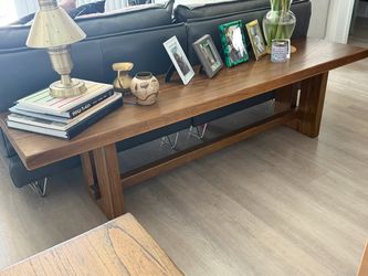 Large Solid Wood Dining Bench