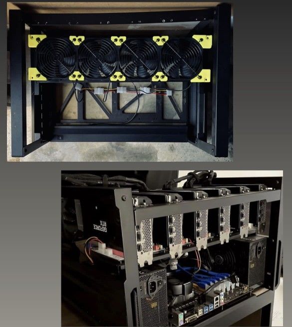 Used x6 GPU Veddha Frame Crypto Mining