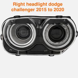 Right headlight dodge challenger 2015 to 2020