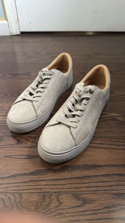H&M Light Grey Suede Low-Top Sneakers - Size 10.5 (Men)