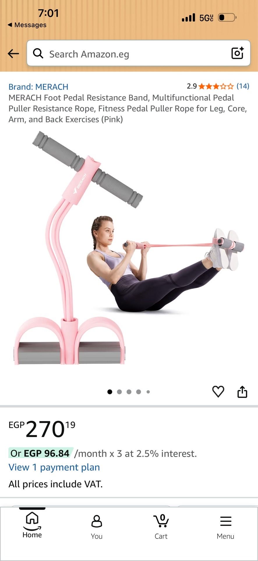 MERACH Foot Pedal Resistance Band, Multifunctional Pedal Puller Resistance Rope, Fitness Pedal Puller Rope for Leg, Core, Arm, and Back Exercises (Pin