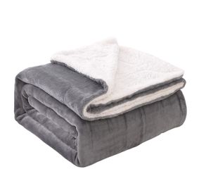 Ultra Soft Throw Blanket |60”X80”| Light Grey| Twin Size
