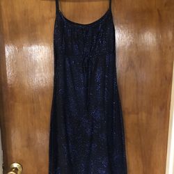 Navy Blue Glitter Dress 