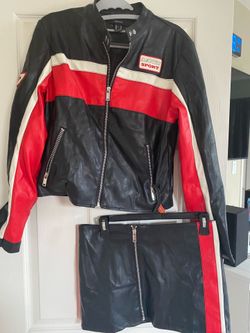 Motor cycle faux leather set