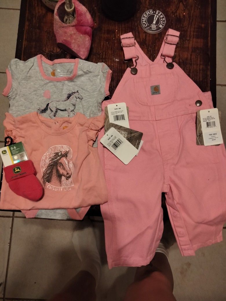 6 To 9 Mnths Old Baby Clothes (Girl) Carhart