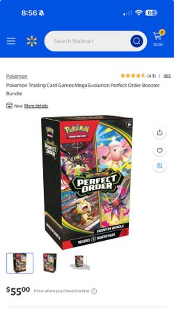 Brand New Pokemon Trading Card Games Mega Evolution Perfect Order Booster Bundle