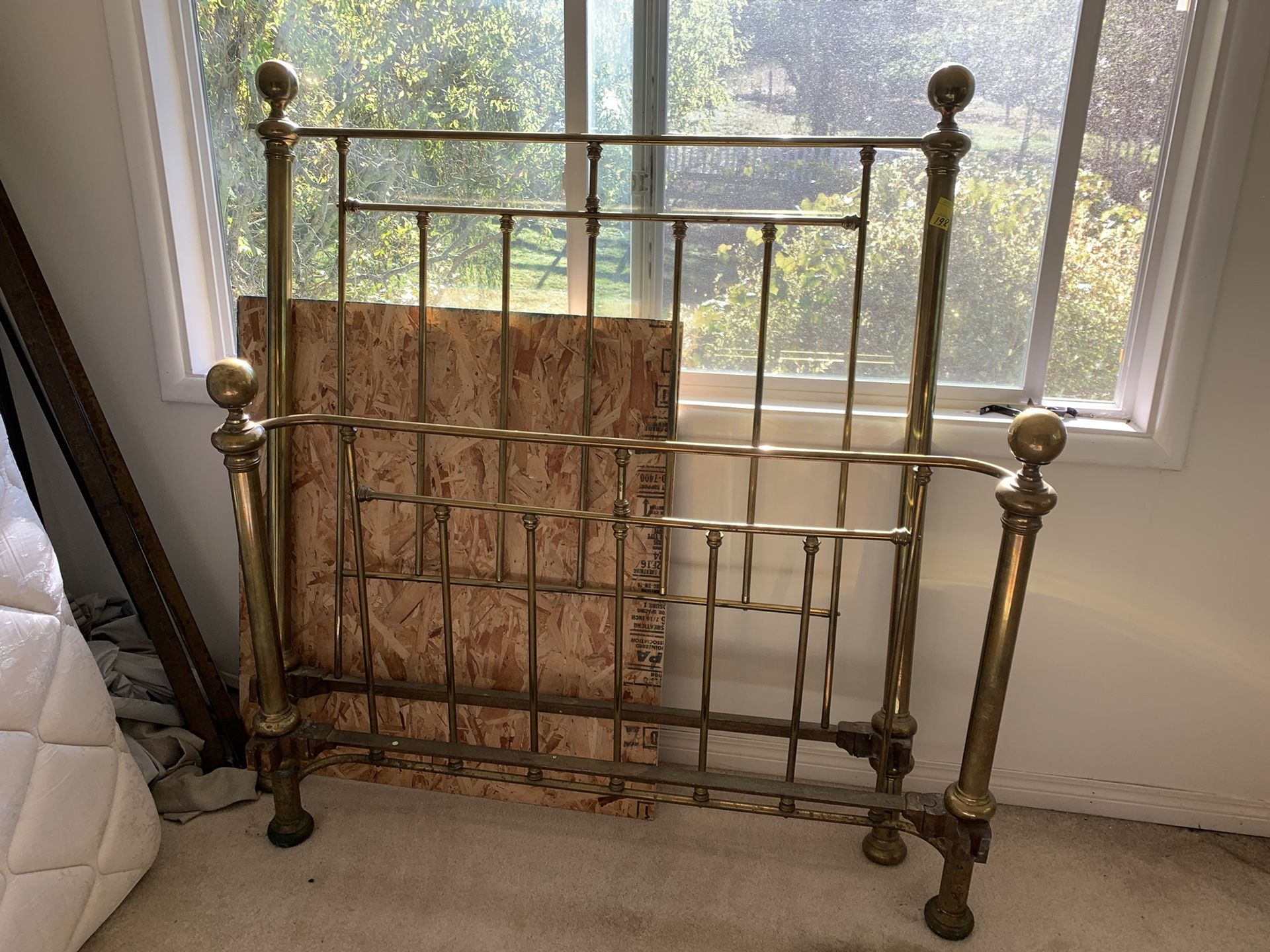 Brass Bed frame And Mattress