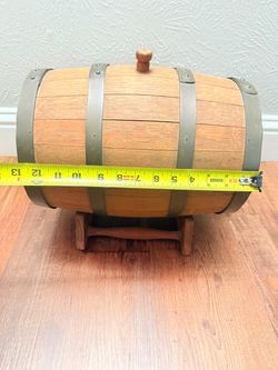 Small Decorative oak Barrel with Stand
