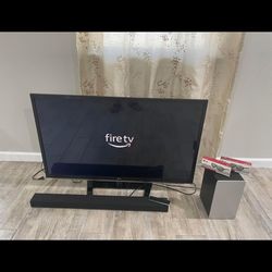 47” Lg Fire stick TV And Vizio Soundbar With Subwoofer 