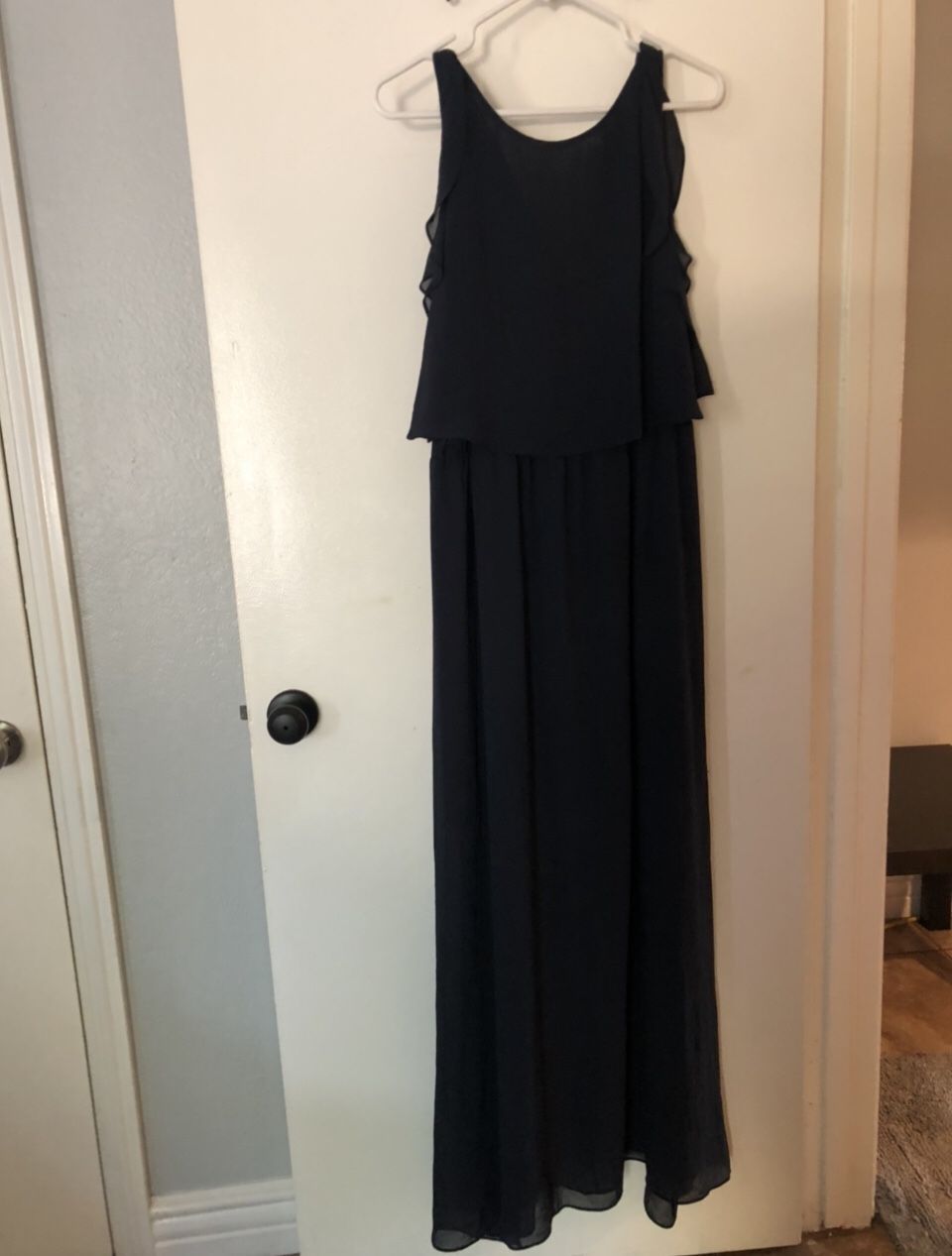 New Formal Navy Blue Long Dress