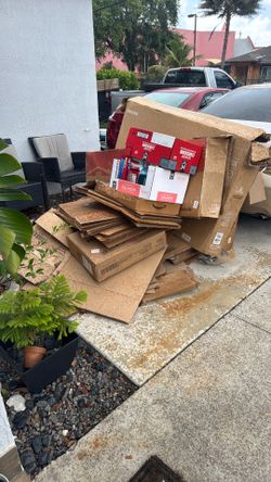Free cardboard trashing tomorrow morning
