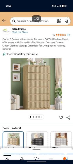 Fluted. Dresser.