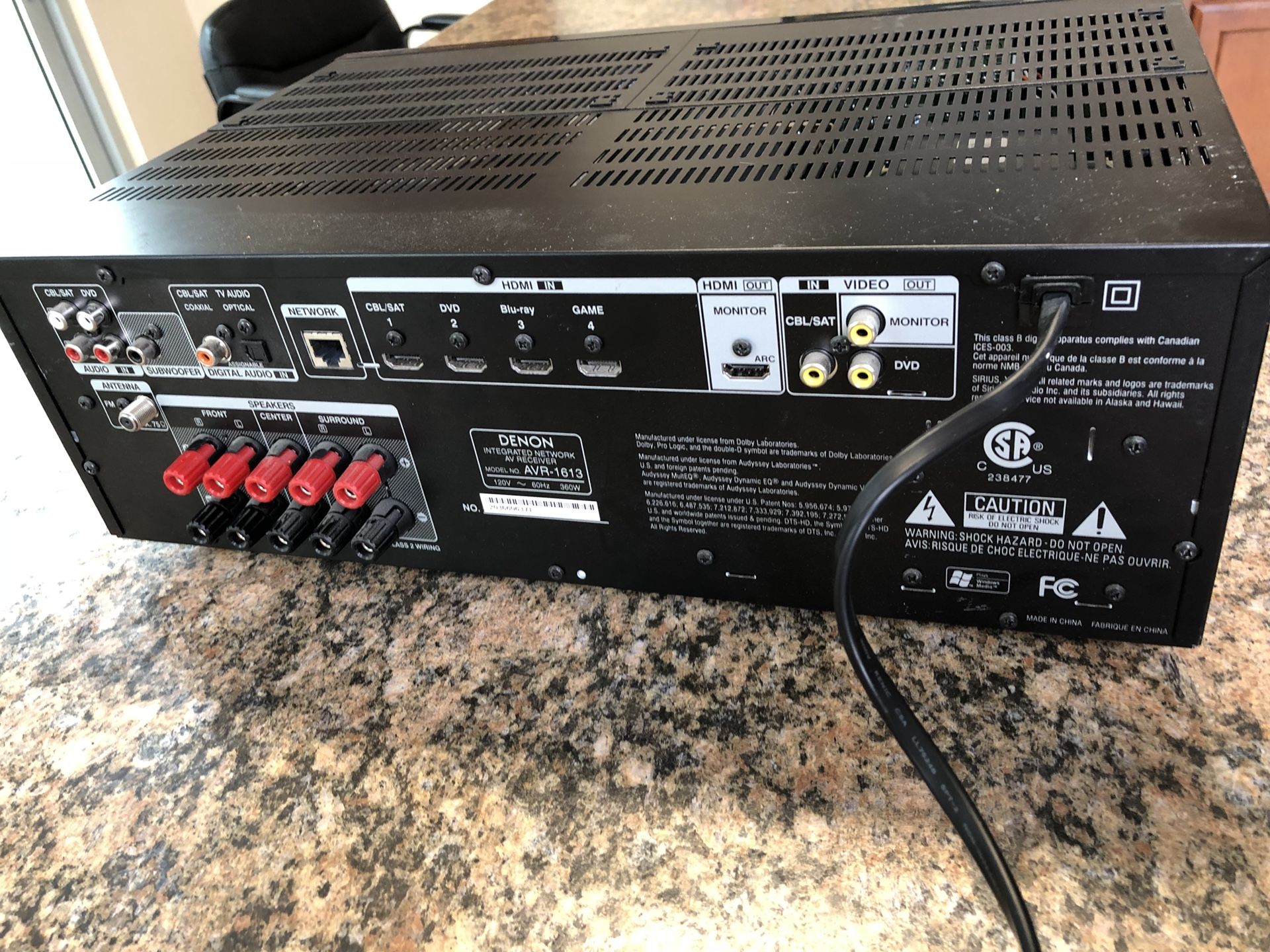 Denon AVR1613 5.1 HDMI 3d ARC network receiver for Sale in Hawaiian