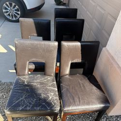 Well Worn But Solid Set Of 6 Chairs