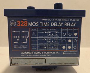 AUTOMATIC TIMING & CONTROLS 328 MOS TIME DELAY RELAY
